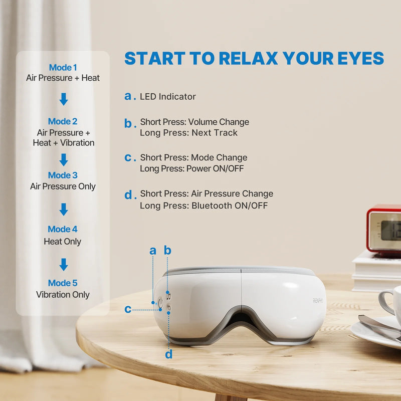 Heated Eye Massager for Sleep & Relaxation + 8-in-1 Magnesium Complex [Sleep & Relaxation Set]